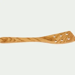 Spatule galbée trouée en bois d'olivier L30.5cm