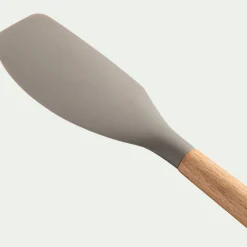 Spatule maryse en bois et silicone - brun terre ombre