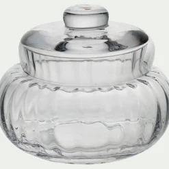 Sucrier avec couvercle en verre - transparent