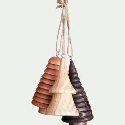 Suspension de Noël en bois H10cm - naturel (modèle aléatoire)
