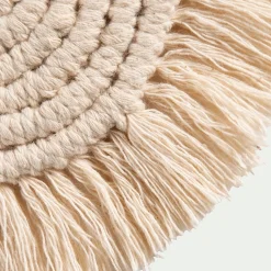 Suspension de Noël en coton D10cm - blanc