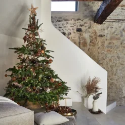 Suspension de Noël en papier H8cm - rouge prune