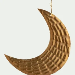 Suspension de Noël lune H8cm - doré