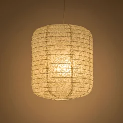 Suspension en papier motif jasmin D27xH32cm - vert