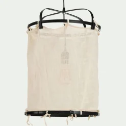 Suspension électrifiée en bambou et en coton D35cm - noir