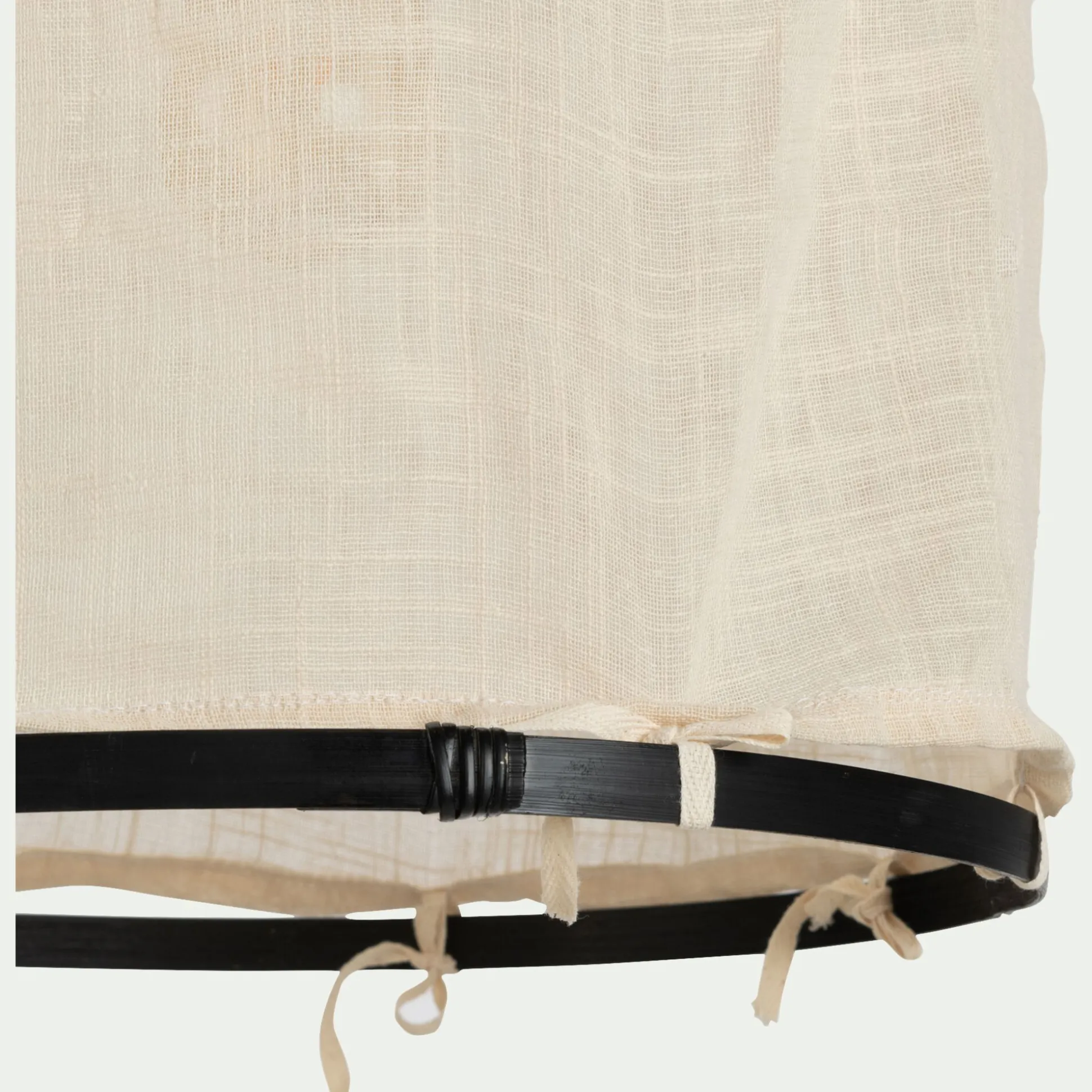 Suspension électrifiée en bambou et en coton D35cm - noir