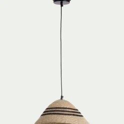 Suspension électrifiée en jonc de mer D32cm - naturel