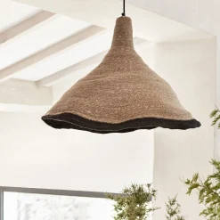 Suspension électrifiée en jonc de mer D61cm - naturel