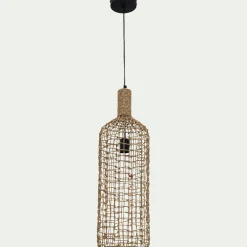 Suspension électrifiée en jute D20xH74cm - naturel