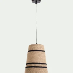 Suspension électrifiée en jonc de mer D25cm - naturel