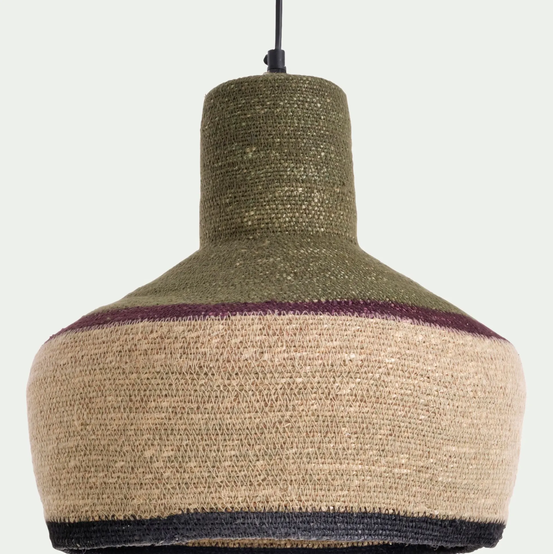 Suspension électrifiée en jonc de mer D30cm - naturel