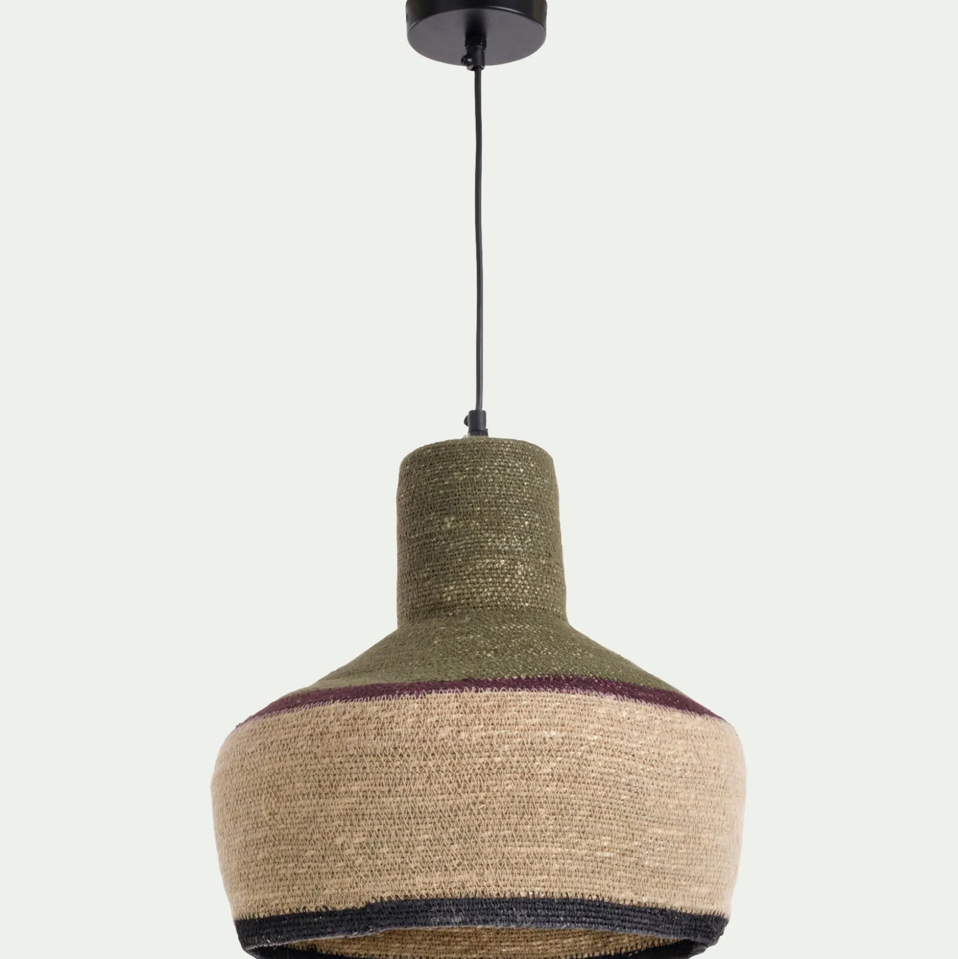 Suspension électrifiée en jonc de mer D30cm - naturel