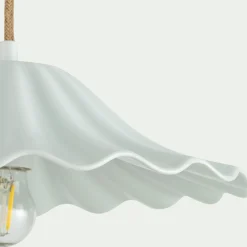 Suspension électrifiée en porcelaine D30cm - blanc