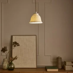 Suspension électrifiée en porcelaine D16cm - blanc