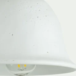 Suspension électrifiée en porcelaine D16cm - blanc