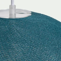 Suspension électrifiée en tissu D38cm - bleu