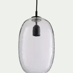 Suspension électrifiée en verre H35cm - transparent