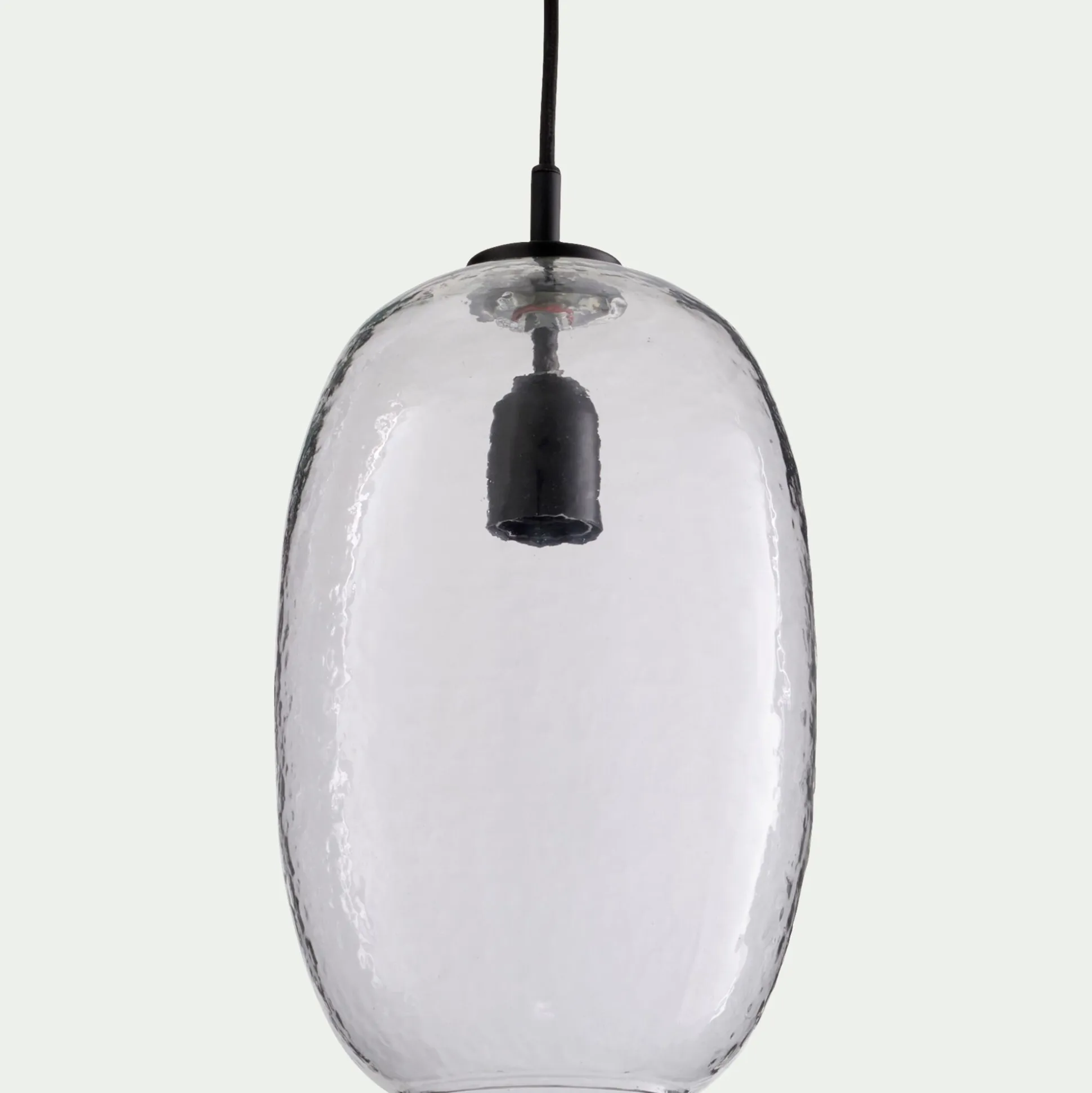 Suspension électrifiée en verre H35cm - transparent