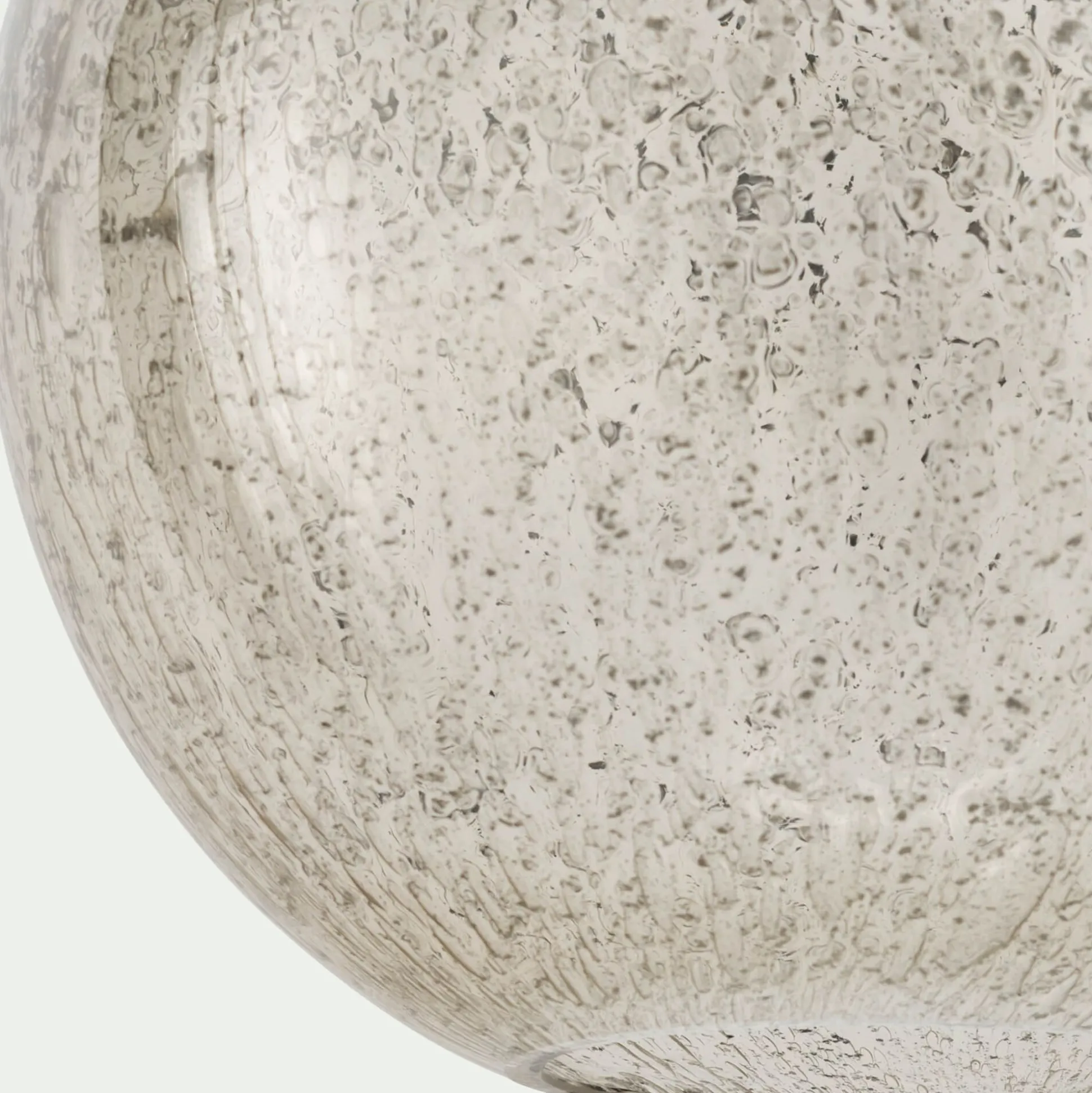 Suspension électrifiée en verre texturé D25cm - transparent