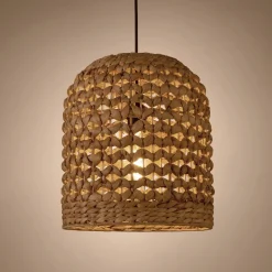 Suspension naturelle non électrifiée en jacinthe d'eau - D30xH35cm