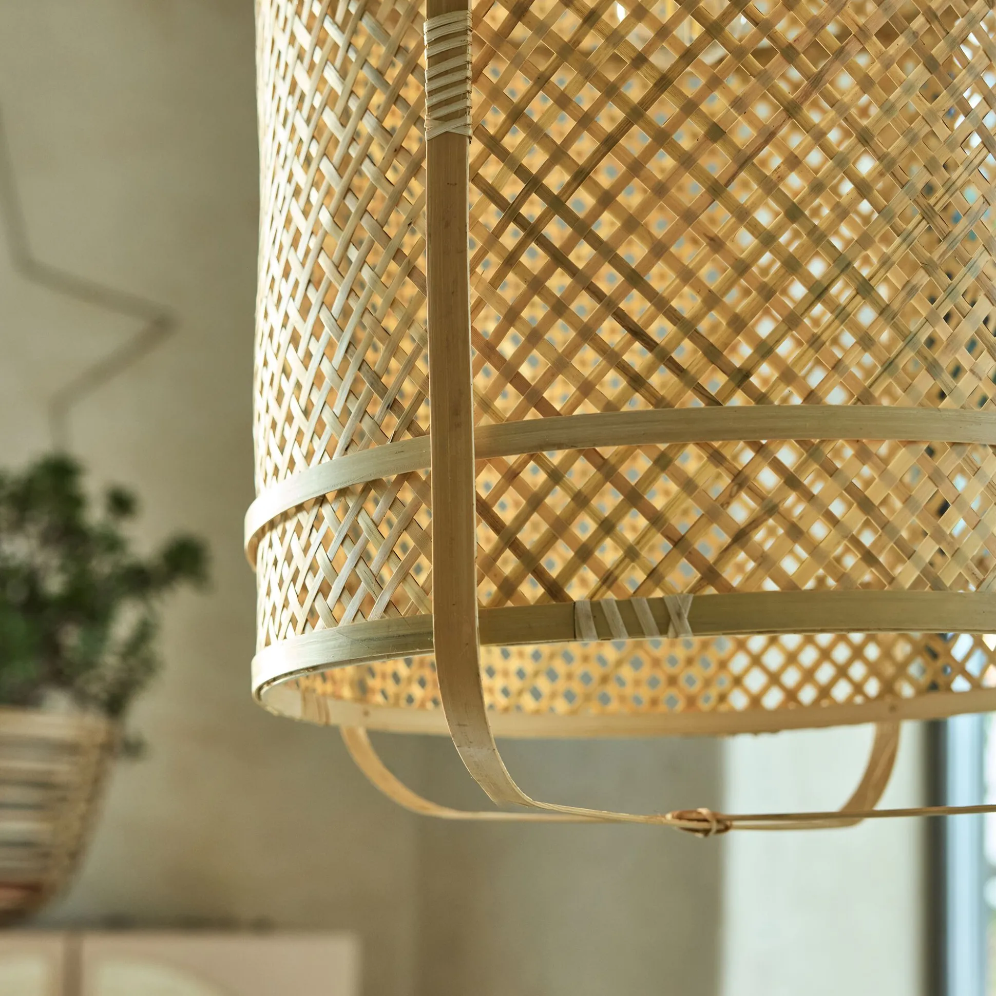 Suspension non électrifié en bambou D40cm - naturel