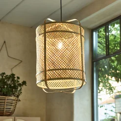 Suspension non électrifié en bambou D40cm - naturel