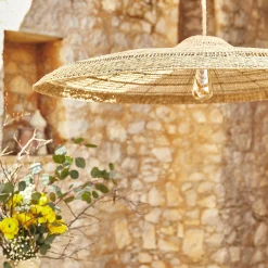 Suspension non électrifiée en jonc de mer D100cm - naturel