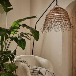 Suspension non électrifiée en fibres de palmier D50cm - naturel