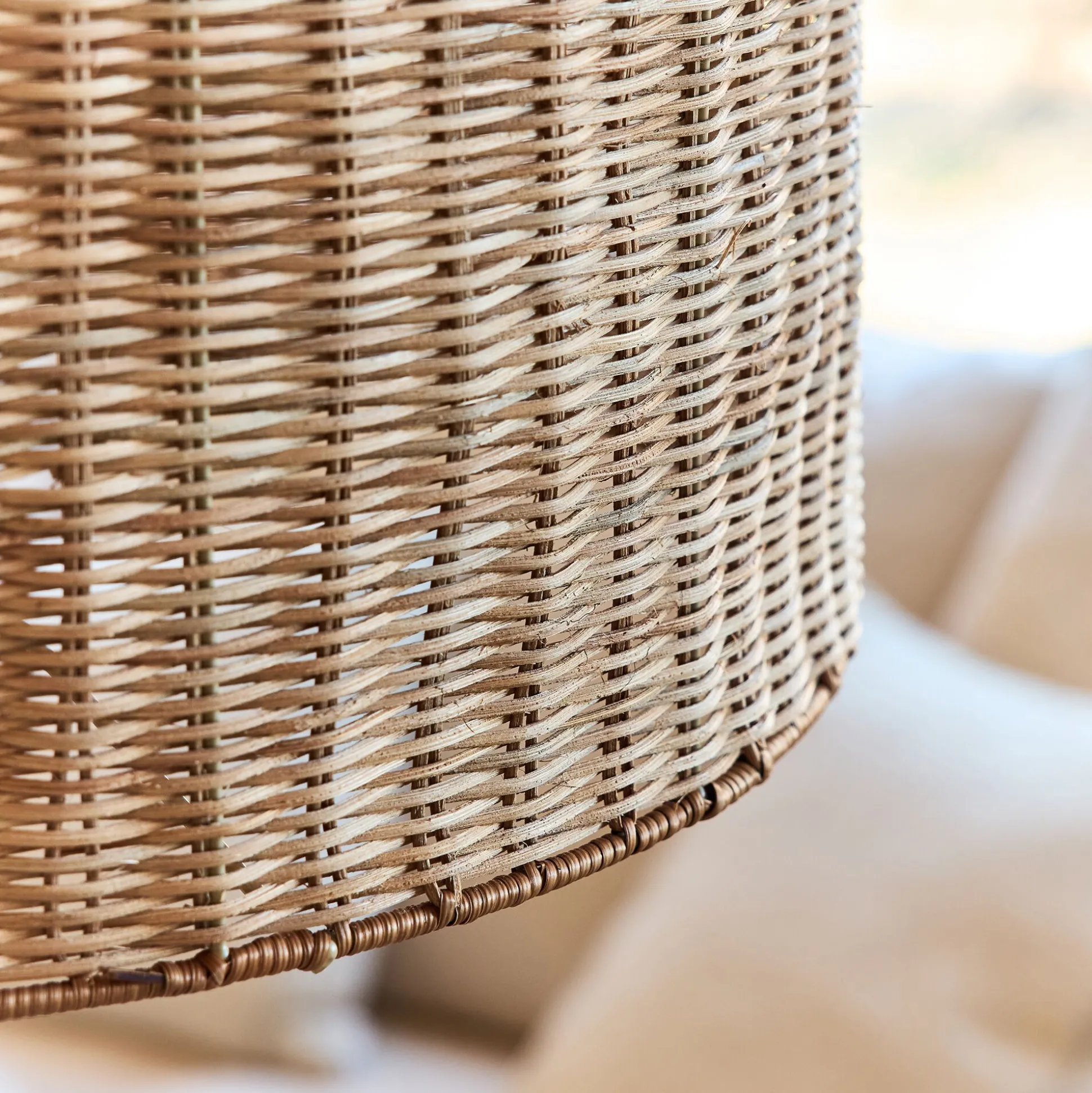 Suspension non électrifiée en rotin D50cm - naturel