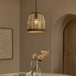 Suspension non électrifiée en jonc de mer D28cm - naturel