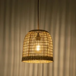 Suspension non électrifiée en jonc de mer D28cm - naturel