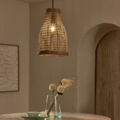 Suspension non électrifiée en jonc de mer D30cm - naturel