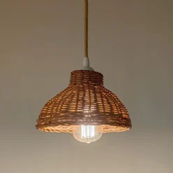 Suspension non électrifiée en rotin D20cm - naturel