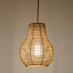 Suspension non électrifiée en rotin D20cm - naturel