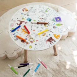 Table à colorier D50xH41,6cm - blanc