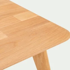 Table basse carrée en chêne massif - bois clair L75xl75xH35cm