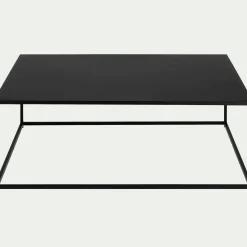 Table basse carrée en métal - noir 100x100cm