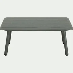 Table basse de jardin en aluminium - vert cèdre
