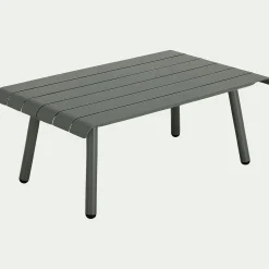 Table basse de jardin en aluminium - vert cèdre