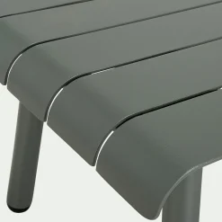 Table basse de jardin en aluminium - vert cèdre