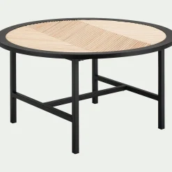 Table basse en bois - noir