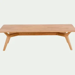 Table basse fixe en chêne - bois clair L150xl70xH40cm
