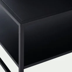 Table basse rectangulaire en acier - noir
