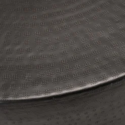 Table basse ronde en tôle d'aluminium D90xH42cm - noir