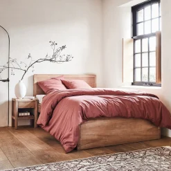 Table de chevet en acacia 1 tiroir L42xl35xH56cm - bois clair