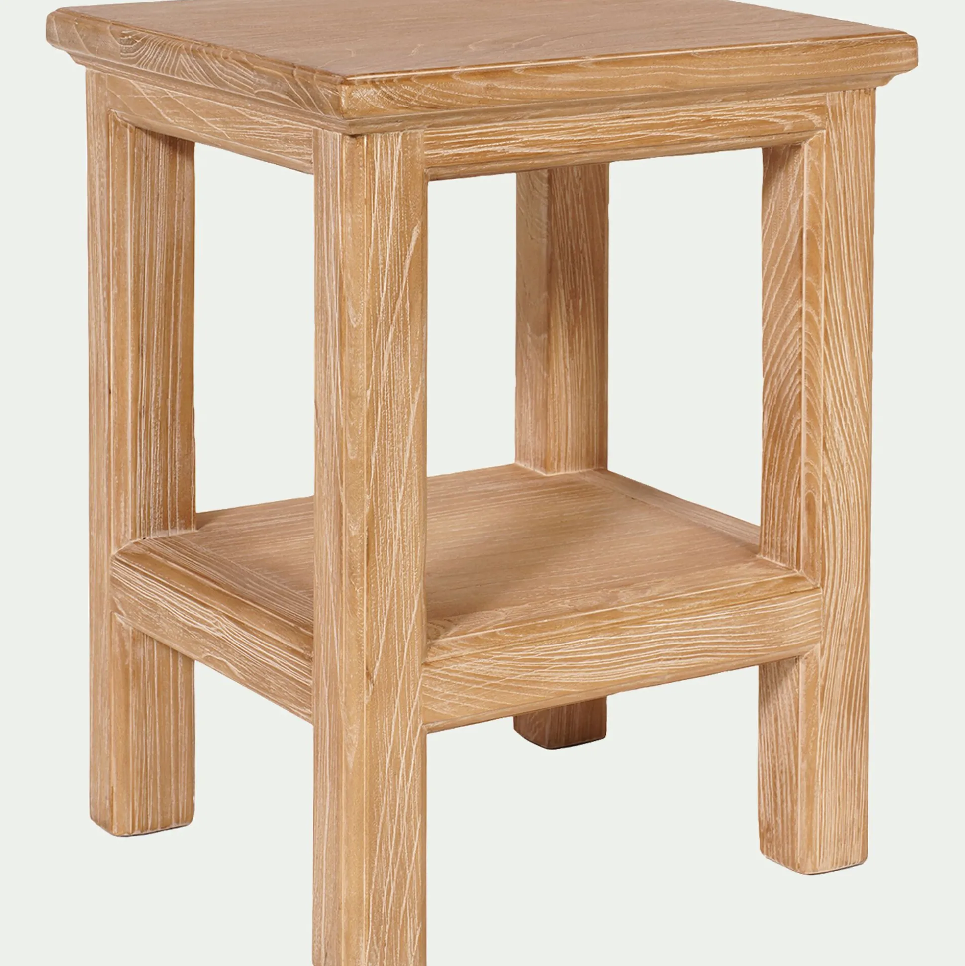 Table de chevet en orme L40xl35xH52cm - bois clair
