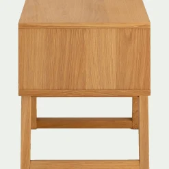 Table de chevet en plaqué chêne L45xl40xH48cm - bois clair