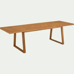 Table de jardin extensible en teck FSC - bois clair (8 à 10 places)