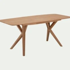 Table de repas extensible plaquée chêne - bois clair (6 à 8 places)