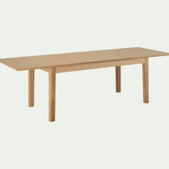 Table de repas extensible en bois - bois clair (8 à 12 places)